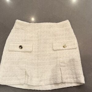 Zara white tweed skirt.